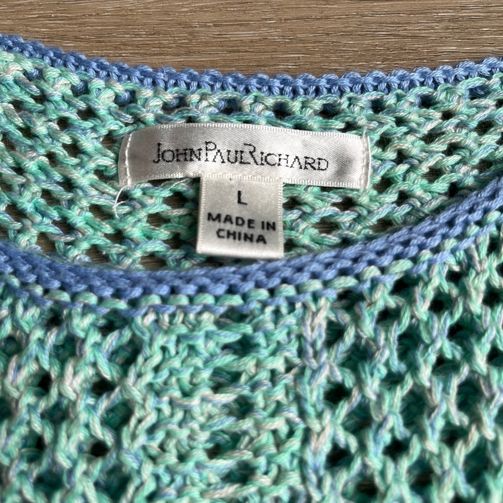JohnPaulRichard Open Knit Sweater sz L - Picture 3 of 7